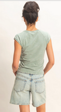 Load image into Gallery viewer, Mineral Wash Raglan Short Sleeve - Sage Green