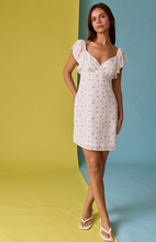Load image into Gallery viewer, Relaxed Ruffle Sleeve Mini Dress - Pink/White