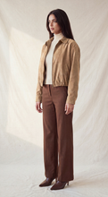 Load image into Gallery viewer, Drop Shoulder Bomber Jacket - Taupe