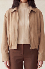 Load image into Gallery viewer, Drop Shoulder Bomber Jacket - Taupe