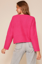 Load image into Gallery viewer, Relaxed Crewneck Knit Sweater - Fuschia