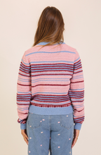Load image into Gallery viewer, Striped Cozy Knit Sweater - Pink Blue Multi