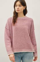 Load image into Gallery viewer, Accented Stitching Oversized Sweater - Dusty Pink