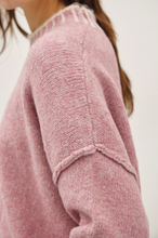 Load image into Gallery viewer, Accented Stitching Oversized Sweater - Dusty Pink