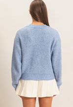Load image into Gallery viewer, Ribbed Crewneck Sweater - Dusty Blue