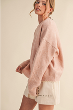 Load image into Gallery viewer, Contrast Knit Scalloped Edge Sweater - Ivory Taupe