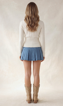 Load image into Gallery viewer, Cable Knit Exaggerated Hem Sweater - Cream