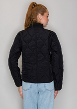 Load image into Gallery viewer, Quilted Zip-Up Jacket - Black