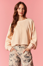 Load image into Gallery viewer, Oversized Crop Sweater - Peach