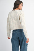Load image into Gallery viewer, Speckled Cable Knit Sweater
