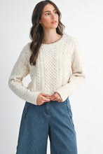Load image into Gallery viewer, Speckled Cable Knit Sweater
