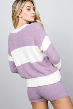 Load image into Gallery viewer, Fuzzy Striped Plush Shorts - Lavender
