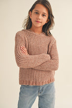 Load image into Gallery viewer, Chenille Hooded Pullover Youth - Taupe
