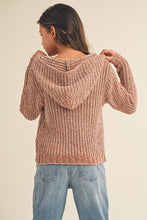 Load image into Gallery viewer, Chenille Hooded Pullover Youth - Taupe
