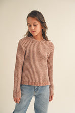 Load image into Gallery viewer, Chenille Hooded Pullover Youth - Taupe
