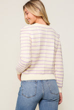 Load image into Gallery viewer, Soft Piped Stripe Sweater - Lavender

