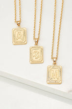 Load image into Gallery viewer, Rectangle Double Sided Letter Initial Pendant
