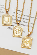 Load image into Gallery viewer, Rectangle Double Sided Letter Initial Pendant
