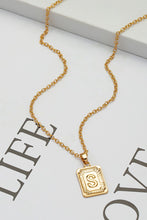 Load image into Gallery viewer, Rectangle Double Sided Letter Initial Pendant
