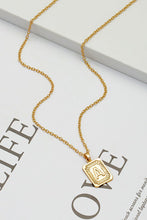 Load image into Gallery viewer, Rectangle Double Sided Letter Initial Pendant
