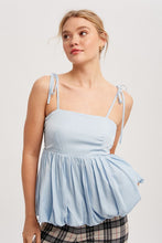 Load image into Gallery viewer, Bubble Hem Strappy Tank - Blue
