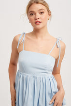 Load image into Gallery viewer, Bubble Hem Strappy Tank - Blue

