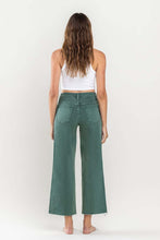 Load image into Gallery viewer, +Raw Hem Cropped High Rise Wide Leg - Mallard Green
