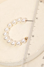 Load image into Gallery viewer, Pearl Bead Hoop Earrings