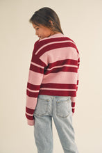 Load image into Gallery viewer, Striped Crewneck Pink/Red - Youth
