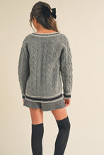 Load image into Gallery viewer, Preppy V-Neck Pullover Charcoal - Youth
