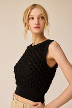 Load image into Gallery viewer, +Textured Knit Sleeveless Top - Black
