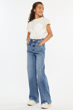 Load image into Gallery viewer, High Rise Wide Leg Slim Denim Medium Dark - Youth
