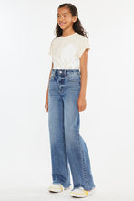 Load image into Gallery viewer, High Rise Wide Leg Slim Denim Medium Dark - Youth
