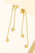 Load image into Gallery viewer, North Star Chain Dangle Earrings - Gold
