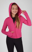 Load image into Gallery viewer, Full Zip Active Jacket  Raspberry Pink - Youth
