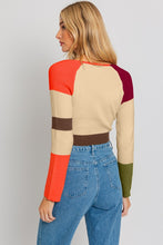 Load image into Gallery viewer, +Square Neck Colorblock Stripe knit
