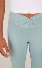 Load image into Gallery viewer, +Butter Soft Ruched Waist Flared Legging Light Blue - Youth
