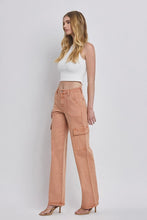 Load image into Gallery viewer, +Vintage High Rise Wide Leg Cargo Jeans - Rose
