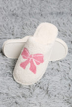 Load image into Gallery viewer, Ribbon Bow Print Slide On Slippers
