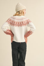 Load image into Gallery viewer, Winter Raglan Sweater Ivory/Mauve - Youth
