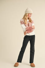 Load image into Gallery viewer, Winter Raglan Sweater Ivory/Mauve - Youth
