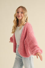 Load image into Gallery viewer, Billow Sleeve Cardigan Pink - Youth
