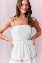 Load image into Gallery viewer, Beachy Ric Rac Trim Maxi Dress - White