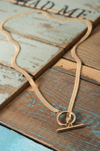 Load image into Gallery viewer, Snake Chain Toggle Necklace Gold