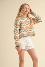 Load image into Gallery viewer, Wavy Rib Knit Bell Sleeve Sweater - Youth
