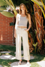 Load image into Gallery viewer, High Rise Cuff Wide Leg - Cream
