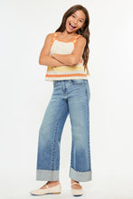 Load image into Gallery viewer, High RIse Crop Wide Leg - Medium Wash - Youth
