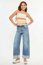 Load image into Gallery viewer, High RIse Crop Wide Leg - Medium Wash - Youth
