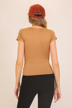 Load image into Gallery viewer, Brushed Knit Basic Top - Camel
