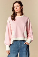 Load image into Gallery viewer, Heart Patchwork Colorblock Pullover - Pink
